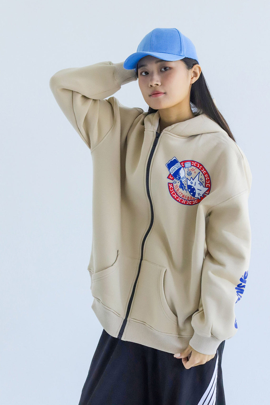 STINGING-Oversized fleeced cotton sweatshirt Beepz