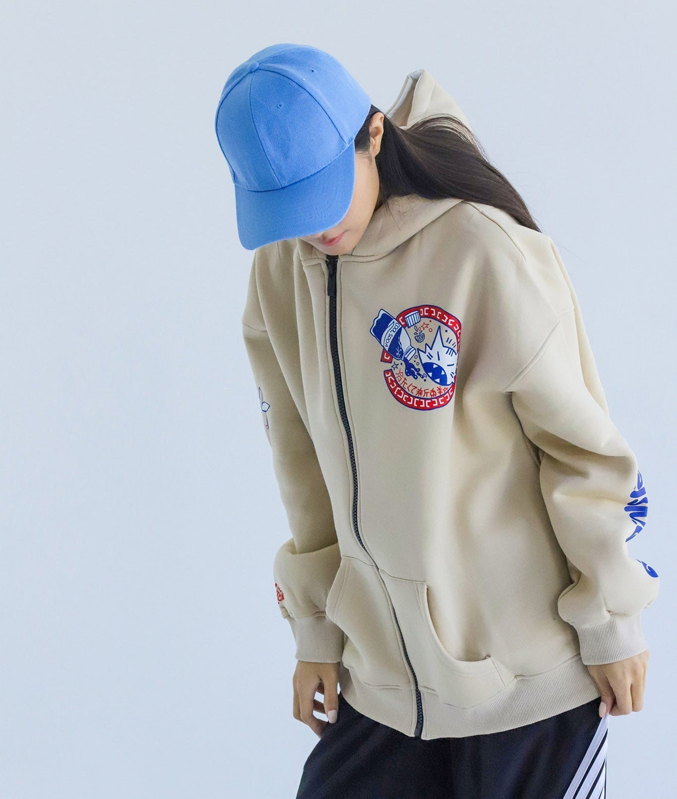 STINGING-Oversized fleeced cotton sweatshirt Beepz