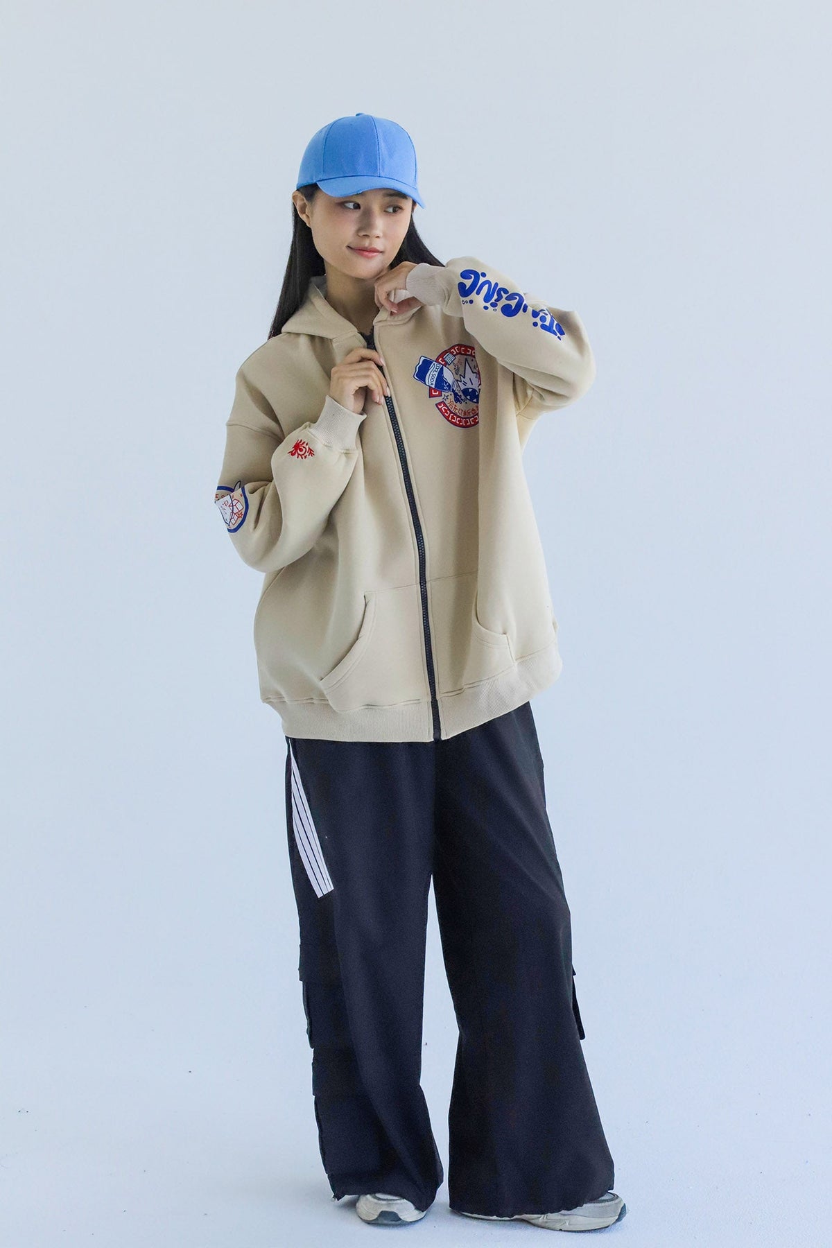 STINGING-Oversized fleeced cotton sweatshirt Beepz