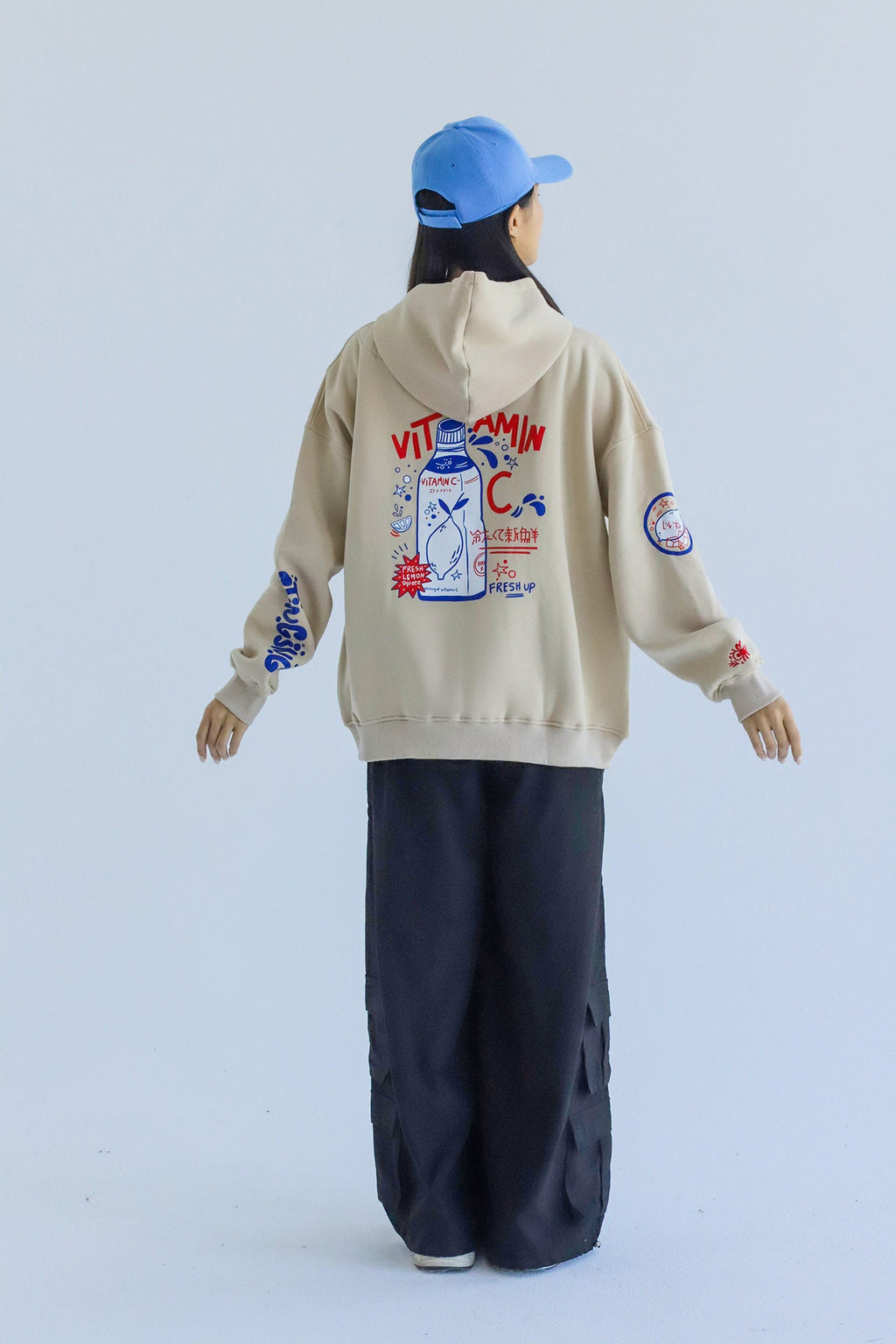 STINGING-Oversized fleeced cotton sweatshirt Beepz
