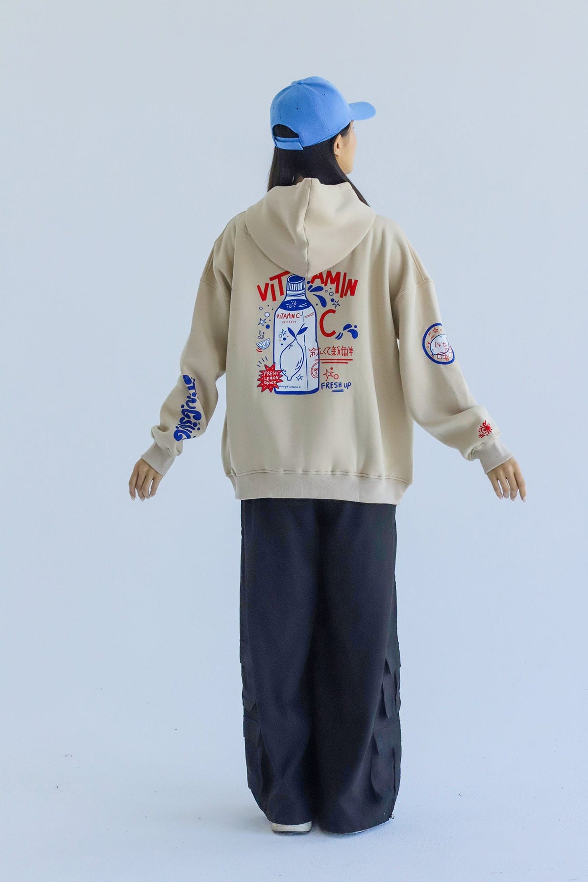 STINGING-Oversized fleeced cotton sweatshirt Beepz
