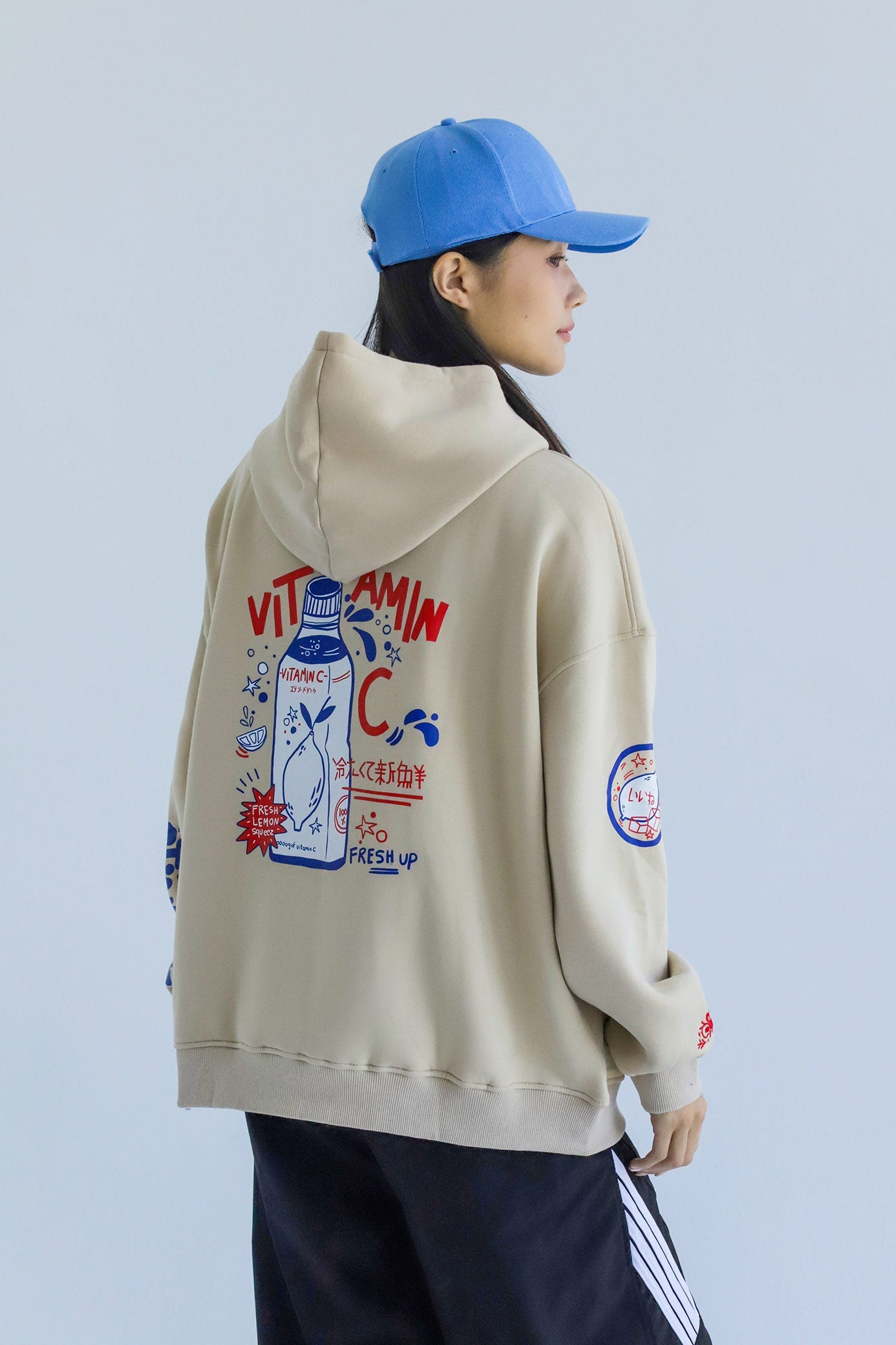 STINGING-Oversized fleeced cotton sweatshirt Beepz