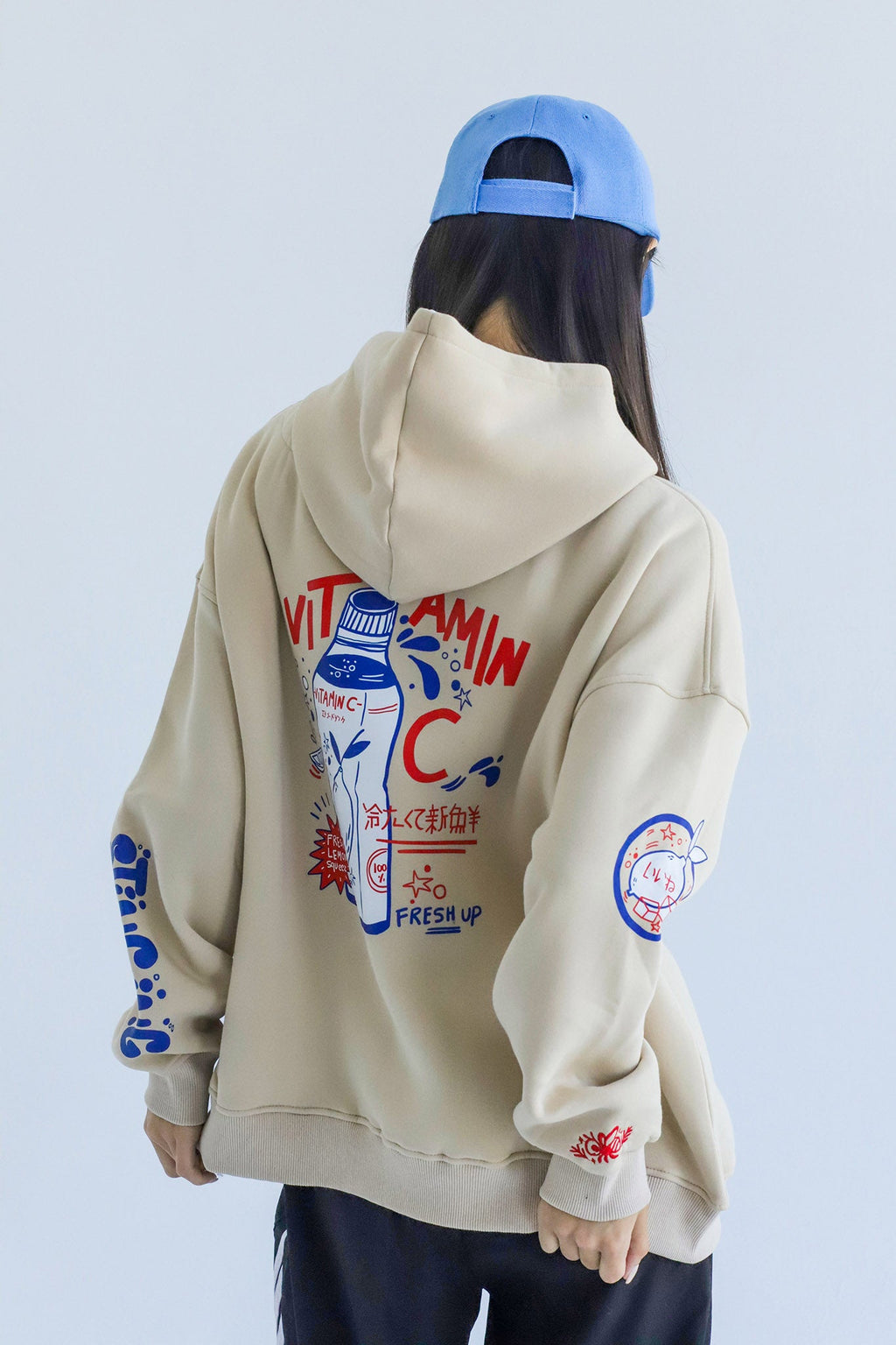 STINGING-Oversized fleeced cotton sweatshirt Beepz