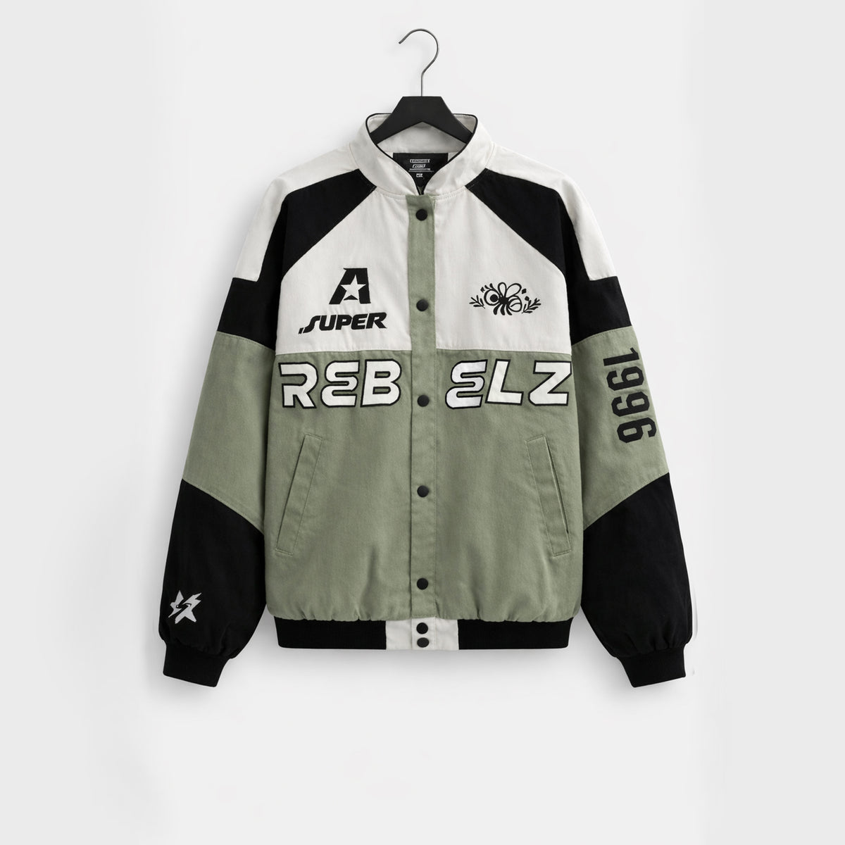 REBELZ Varsity Jacket-OLIVE