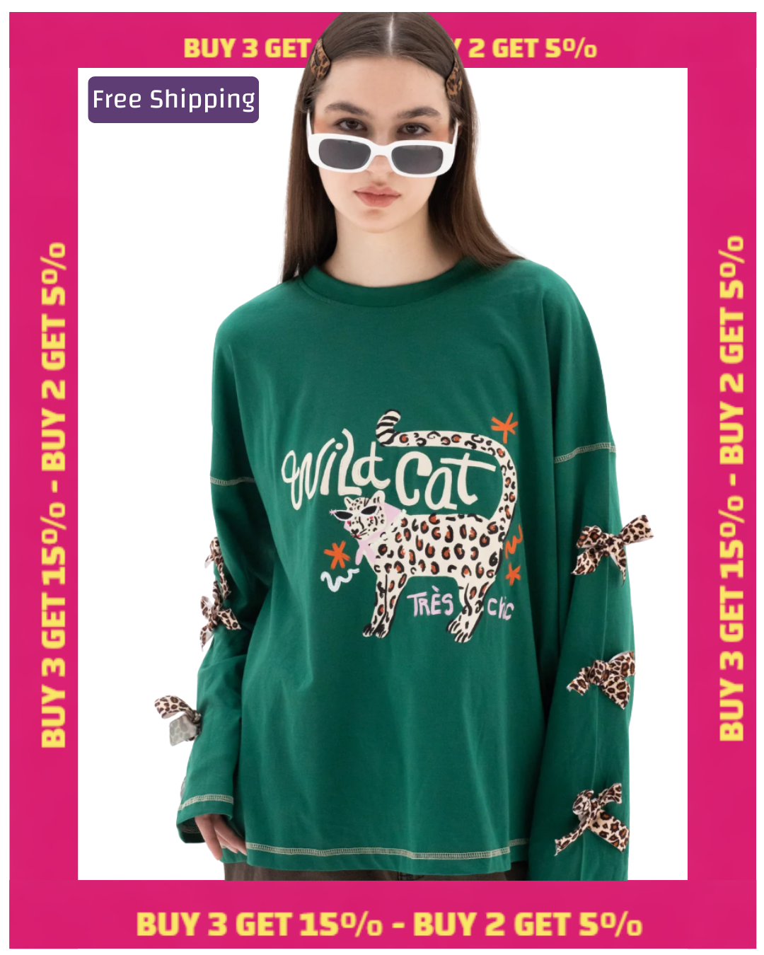 Le Chat Chic- Oversize 100% Cotton Tee Beepz