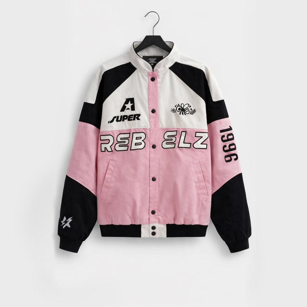 REBELZ Varsity Jacket-Pink