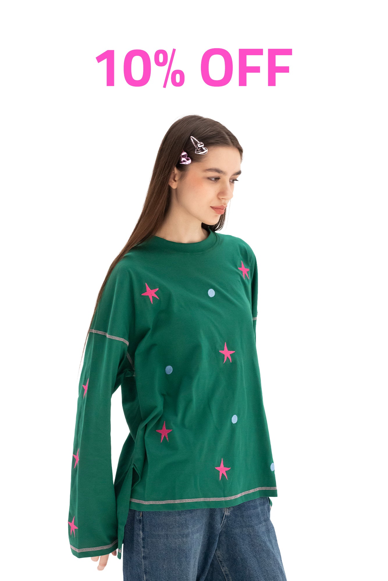 Stars Confetti - Oversize 100% Cotton Tee Beepz