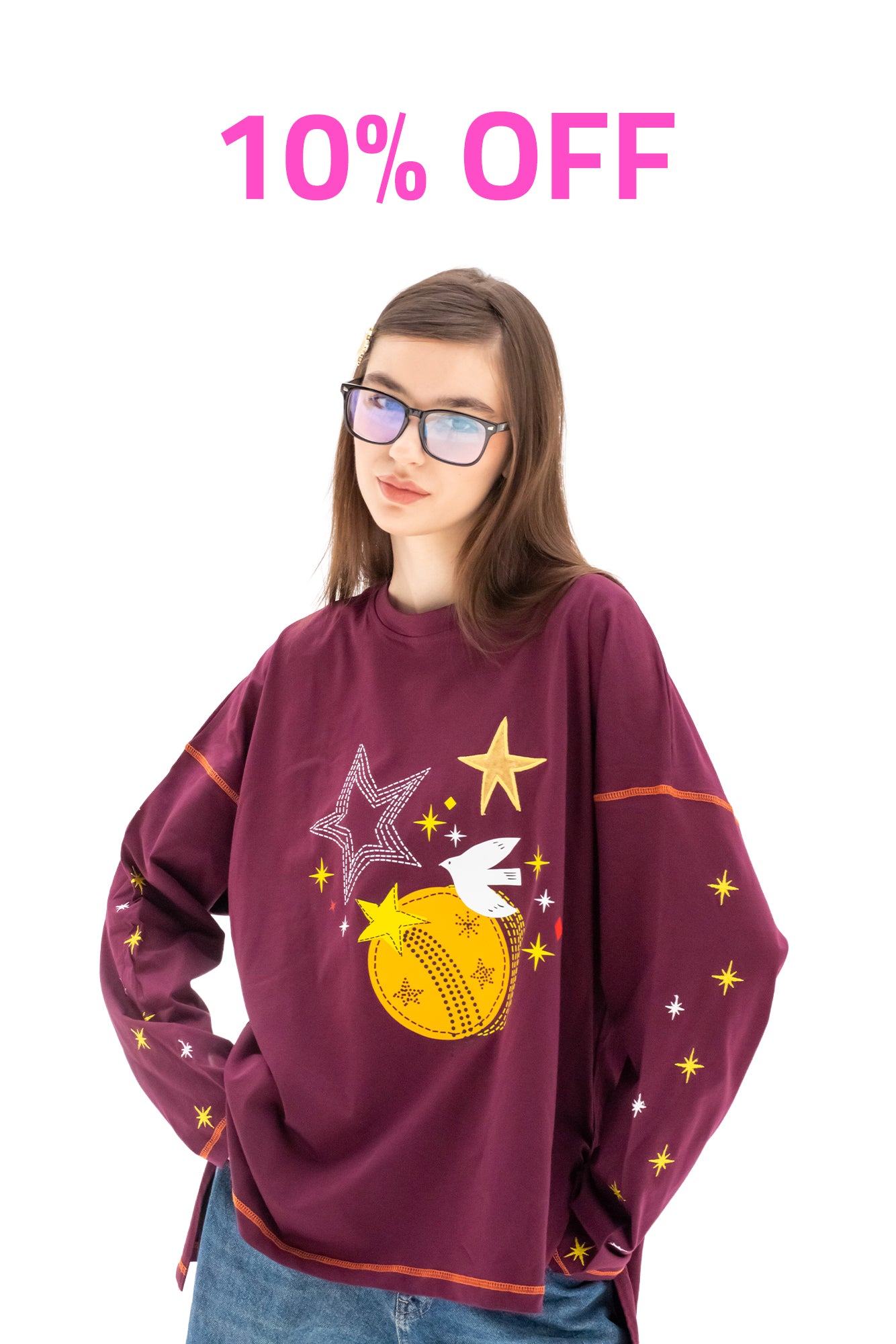 Whimsy - Oversize 100% Cotton Tee Beepz