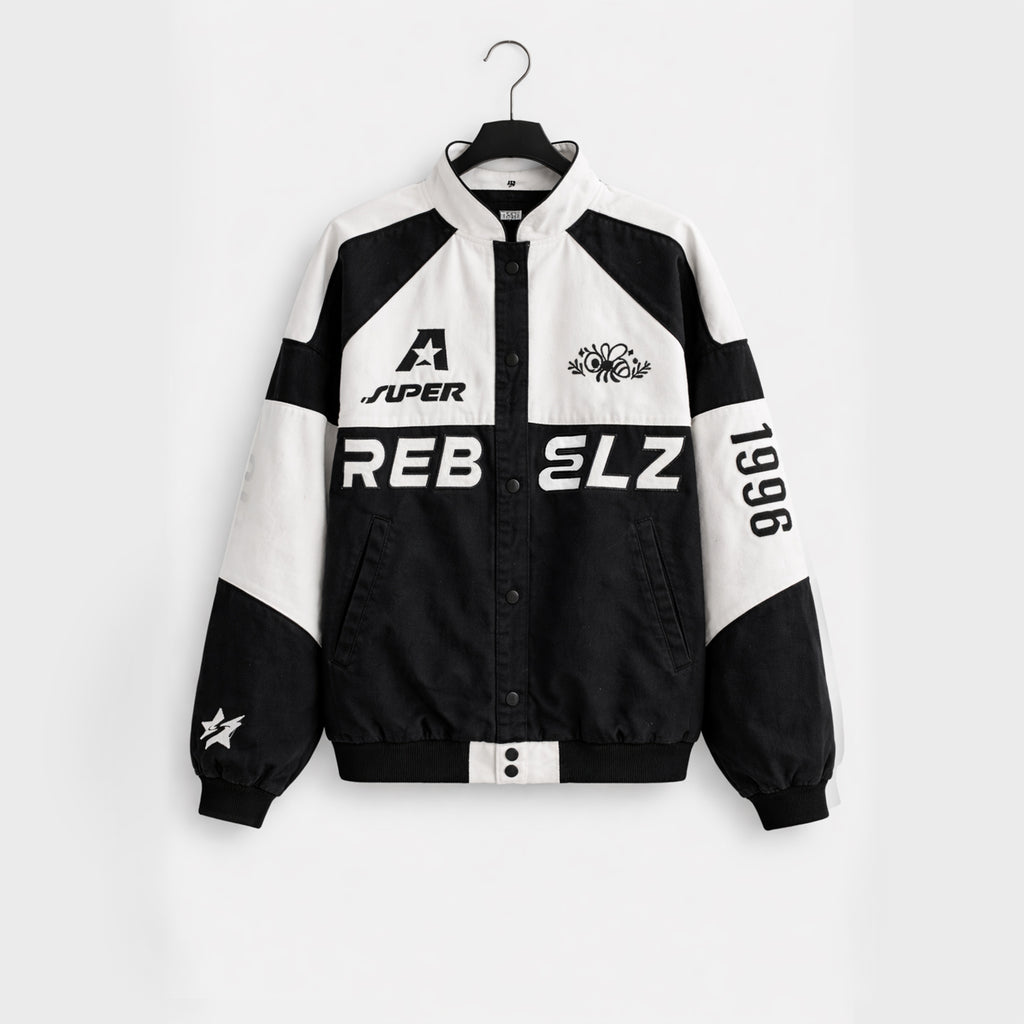 REBELZ Varsity Jacket-Panda
