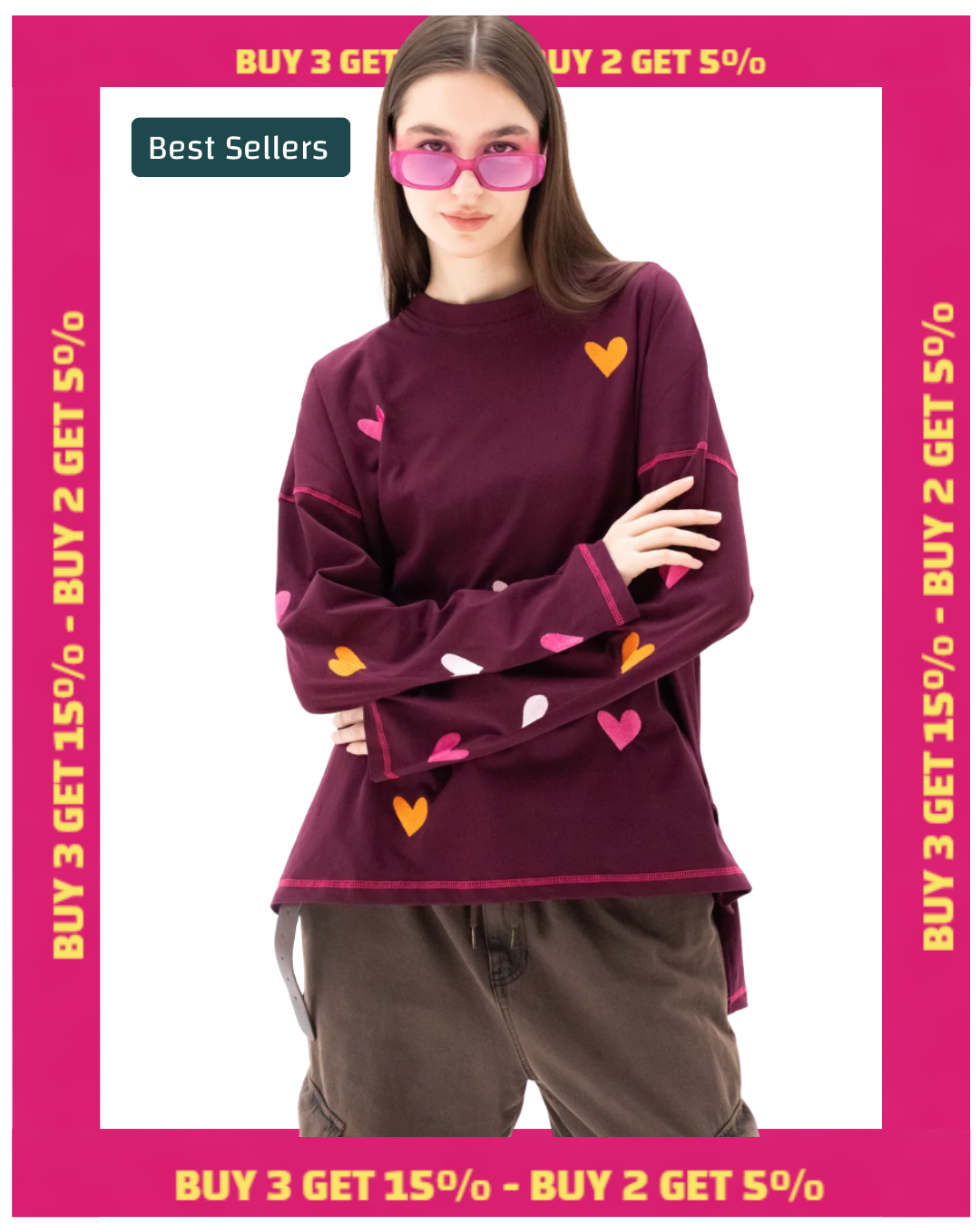 Sprinkle Love - Oversize 100% Cotton Tee Beepz