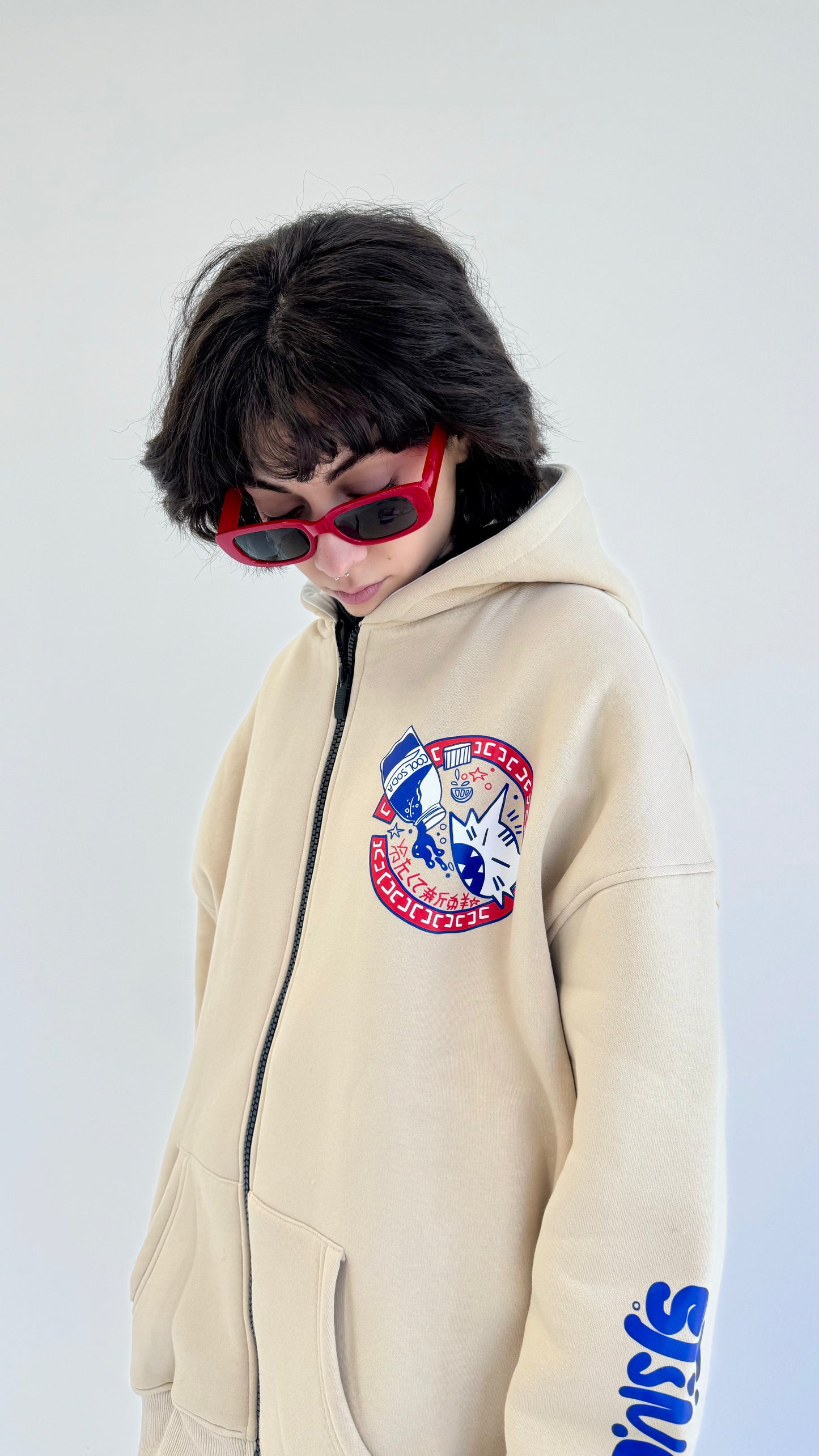 STINGING-Oversized fleeced cotton sweatshirt