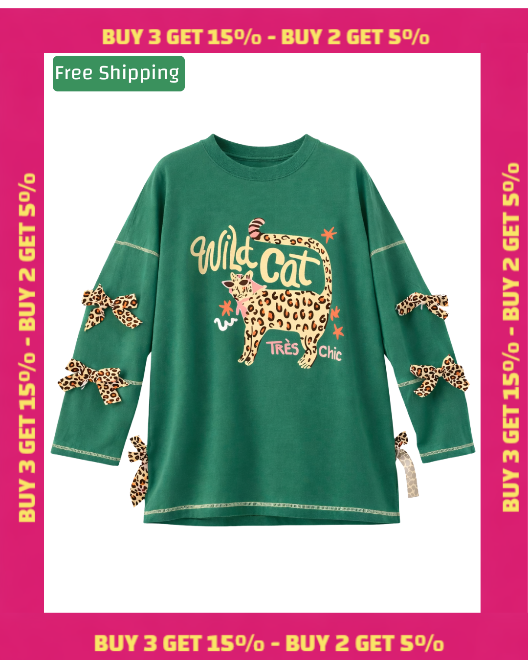 Le Chat Chic- Oversize 100% Cotton Tee Beepz